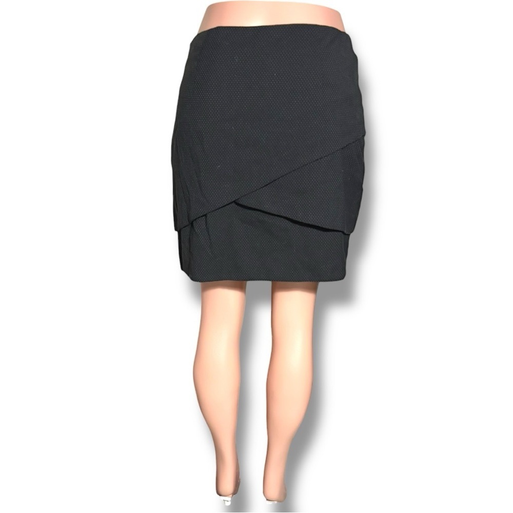Forenza Womens 12 Classic Charcoal Overlapping Tiers Pencil Bodycon Mini Skirt - Picture 5 of 15